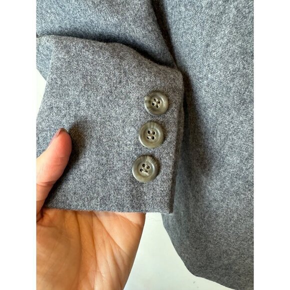 Pendleton Blazer Women 10 Gray Virgin Wool Single Breasted 3 Button Close Preppy - Picture 6 of 11